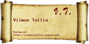 Vilmos Tullia névjegykártya
