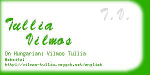 tullia vilmos business card
